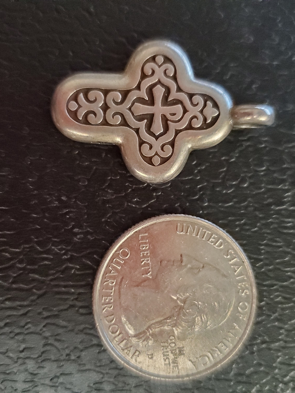 James Avery Silver Decorative Cross Pendant - Picture 3 of 3